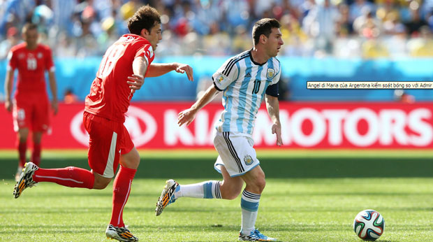 Chỉ trông đợi vào những màn biểu diễn xuất thần của Lionel Messi (áo sọc xanh - trắng), rất khó để Argentina có được kết quả hoàn hảo tại Brazil 2014.