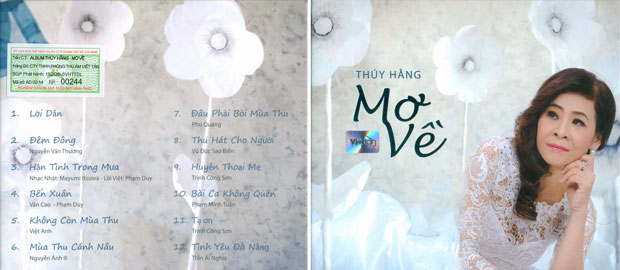 Bìa CD Mơ về của ca sĩ Thúy Hằng.