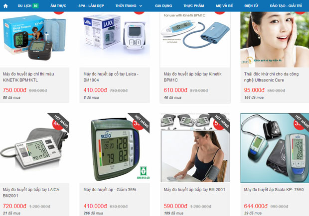 Máy đo huyết áp được bày bán tràn lan trên mạng.