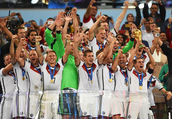 Đội tuyển Đức lên ngôi ở World Cup 2014.
