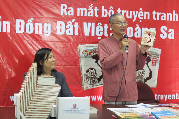 TS Sử học Nguyễn Nhã khẳng định Thần đồng đất Việt Hoàng Sa - Trường Sa là bộ truyện tranh sử dụng nhiều tài liệu chuẩn xác về Hoàng Sa và Trường Sa. 