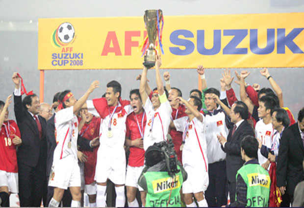 Việt Nam đã  vô địch AF  Cup 2008, liệu  thành tích này lặp lại trong AF Cup 1014?  (Ảnh: Thể thao- Văn hóa online)