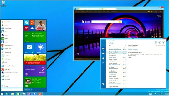 Hình chụp màn hình của Windows 9 phiên bản trong giai đoạn phát triển. Nguồn: Dailytech