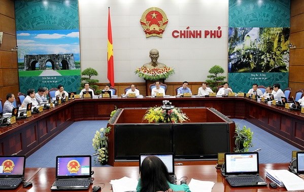 Thủ tướng Nguyễn Tấn Dũng chủ trì Phiên họp Chính phủ thường kỳ tháng 8-2014.