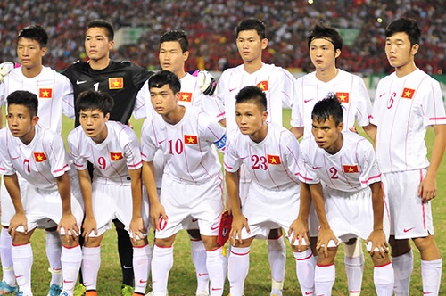Đội hình xuất phát của U19 Việt Nam. 
