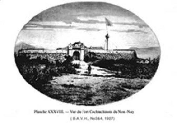 Vue du fort Cochinchinois de Non-Nay (Cảnh pháo đài Non-Nay của xứ Đàng Trong) được B.A.V.H  in lại trong số 3 và 4 xuất bản vào tháng 7-1927.