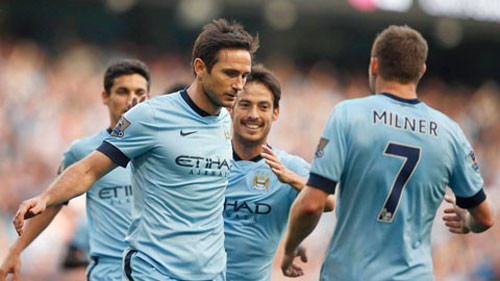 Lampard (trái) sẽ tiếp tục tỏa sáng để mang về chiến thắng cho Man City?  (Nguồn: bongdaplus.vn)