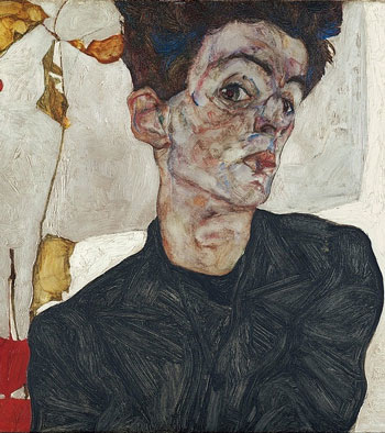 Egon Schiele - tự họa (sơn dầu)