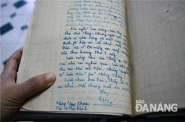 Bức thư nhà báo Đặng Ngọc Khoa viết tại quê nhà Hòa Tiến, gửi thầy Đông Trình vào ngày 1-11-1980.