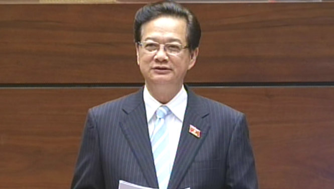 Thủ tướng Nguyễn Tấn Dũng trả lời chất vấn chiều 19-11