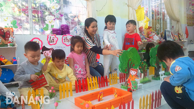 Học sinh Trường mầm non Bình Minh ngày nay được học tập trong ngôi trường có cơ sở vật chất khang trang, sạch đẹp.