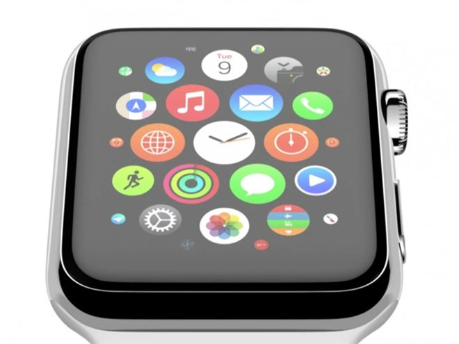 Màn hình Home của Apple Watch có nhiều nút cảm ứng khác nhau, mỗi nút là một ứng dụng. Màn hình của chiếc đồng hồ thông minh này là màn hình cảm ứng nên người dùng có thể vuốt để lựa chọn ứng dụng.