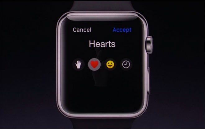 Apple Watch có các biểu tượng cảm xúc.