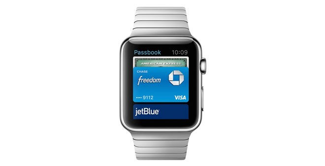 Người dùng có thể sử dụng hệ thống thanh toán di động mới của Apple là Apple Pay để thực hiện thanh toán trên Apple Watch.