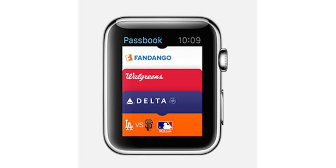 Người dùng còn có thể lưu trữ thẻ VIP hoặc cuống vé máy bay trong Passbook trên Apple Watch.