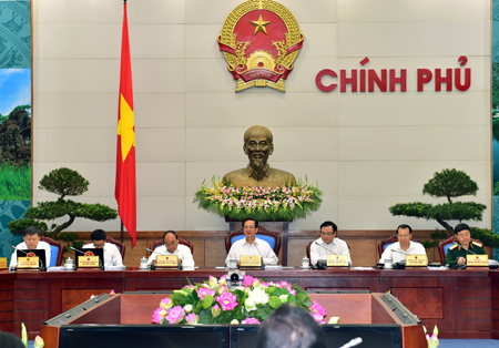 Thủ tướng Nguyễn Tấn Dũng chủ trì phiên họp Chính phủ tháng 3-2015.