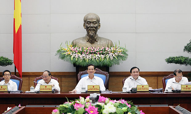  Thủ tướng Nguyễn Tấn Dũng phát biểu chỉ đạo phiên họp. Ảnh: TTXVN