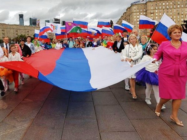 Một cuộc tuần hành của những người ủng hộ Chính phủ ở Nga. (Nguồn: RIA Novosti)