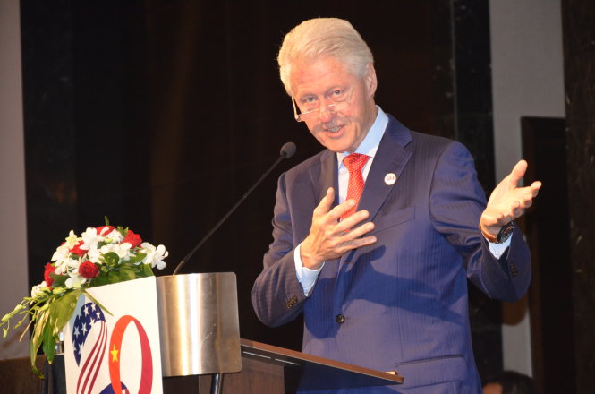 Cựu tổng thống Bill Clinton phát biểu tại lễ kỷ niệm 20 năm bình thường hóa quan hệ Việt - Mỹ 