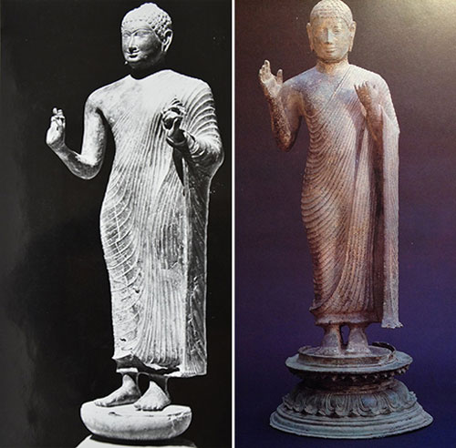 Bronze Buddha and the Buddhist Sinhalese. (Source: Guimet Museum)