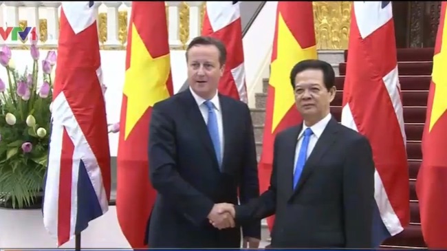 VTV.vn - Thủ tướng Anh David Cameron khẳng định, Chính phủ Anh mong muốn thúc đẩy quan hệ hợp tác mọi mặt với Việt Nam.