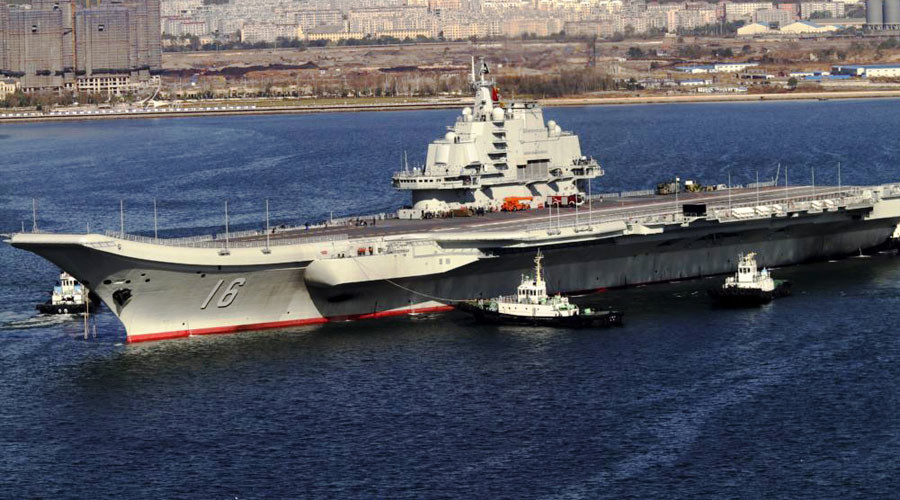 Trang tin DABKAFile cho biết, tàu sân bay Liêu Ninh của Trung Quốc đã được định vị tại Cảng Tartus, Địa Trung Hải. Ảnh: RT