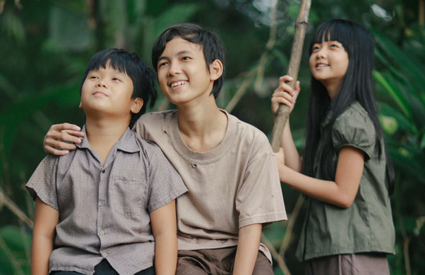 3 diễn viên chính trong phim: Trịnh Vinh (trong vai Thiều), Trọng Nam (Tường) và Thanh Mỹ (Mận).