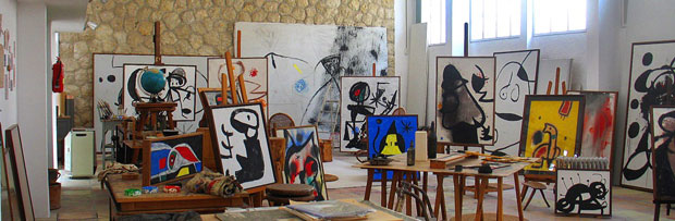 Hình ảnh trong  “Xưởng vẽ tái tạo” của Joan Miró.
