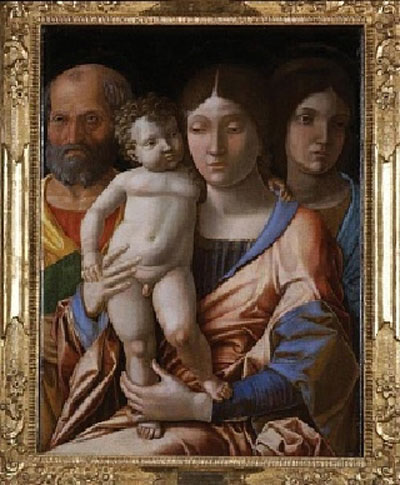 Tranh “Gia đình Thánh” của Andrea Mantegna - Một trong số tranh bị mất.
