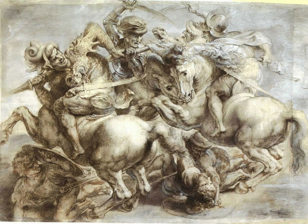 Trận chiến  Anghiari-Tranh của Paul Rubens.