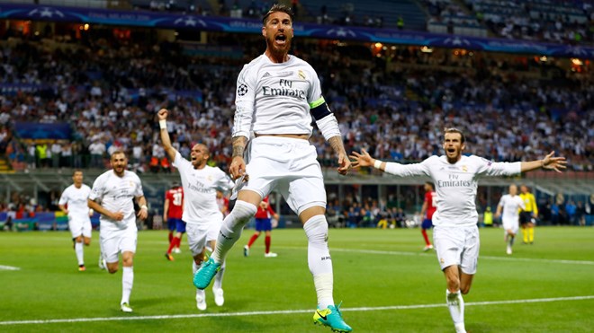 Ramos lại lập công cho Real Madrid ở một trận chung kết Champions League. 