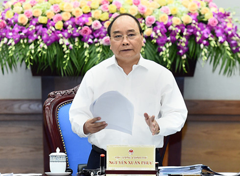 Thủ tướng Nguyễn Xuân Phúc phát biểu tại phiên họp (Ảnh: chinhphu.vn)
