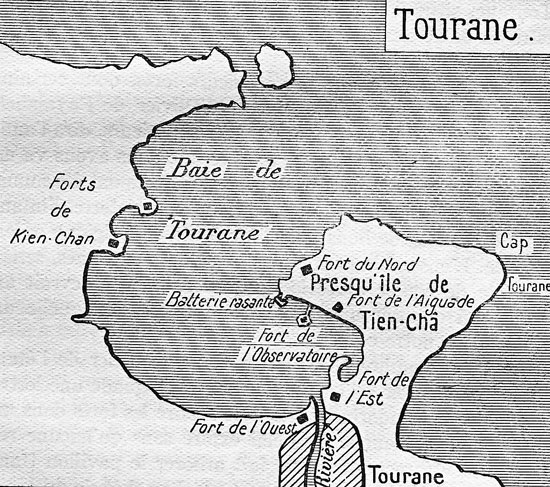 Bản đồ Đà Nẵng thời Pháp thuộc. Nguồn: Internet