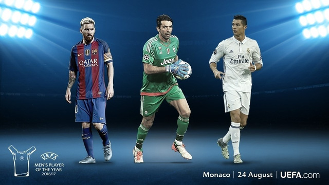 Ba ứng cử viên cho danh hiệu Cầu thủ xuất sắc nhất UEFA