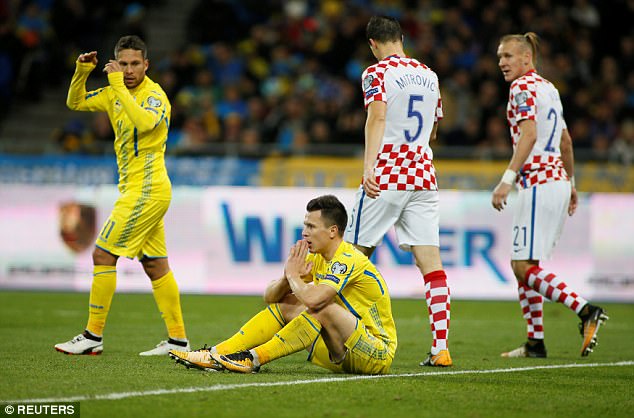 Ukraine ngậm ngùi bị loại, khi thua Croatia 0-2 trong cuộc đối đầu trực tiếp