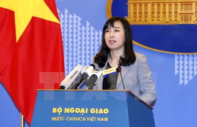 Lê Thị Thu Hằng, Spokesperson for the Việt Nam Ministry of Foreign Affairs. — VNA/VNS Photo Read more at http://vietnamnews.vn/politics-laws/419119/vn-reaffirms-support-for-two-state-solution-in-israel-palestine.html#s1zbmST6GdkbA1RQ.99