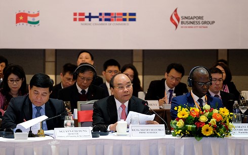 Thủ tướng Nguyễn Xuân Phúc phát biểu tại Diễn đàn doanh nghiệp Việt Nam (VBF) thường niên 2017.