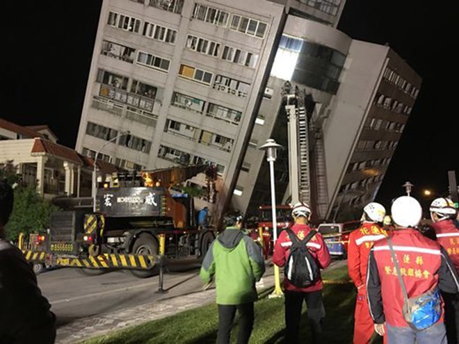 Động đất 6,4 độ richter tại Đài Loan, hàng trăm người thương vong