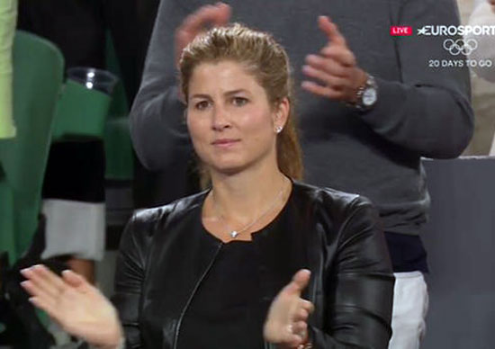 Mirka luôn có mặt trên khán đài để cổ vũ cho Federer.