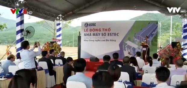 The groundbreaking ceremony for the ESTEC factory (Photo: vtv.vn)
