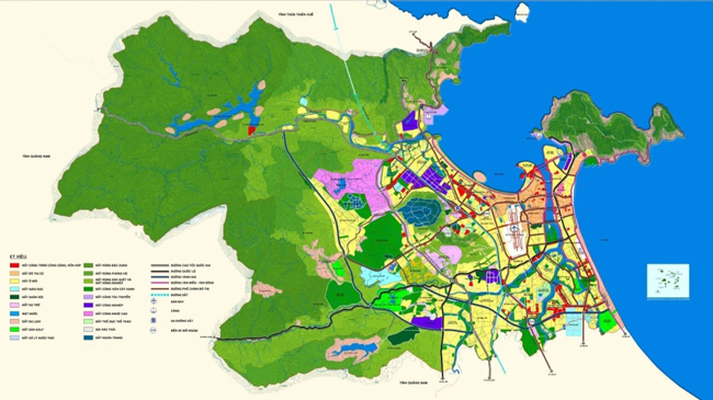 Hình ảnh tuyến sông Cổ Cò trong định hướng quy hoạch chung xây dựng thành phố Đà Nẵng đến năm 2030 tầm nhìn 2050. (Nguồn: Viện Quy hoạch Xây dựng Đà Nẵng)