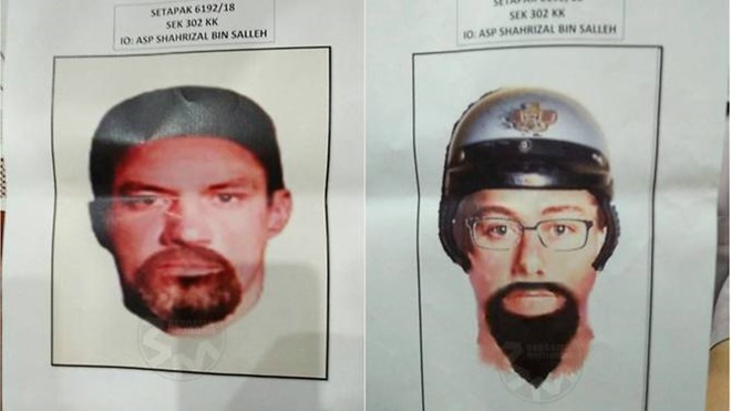 Malaysian police release images of the suspects in the shooting of 35-year-old Palestinian professor Fadi Mohammad al-Batsh. (Photo: Bernama) 