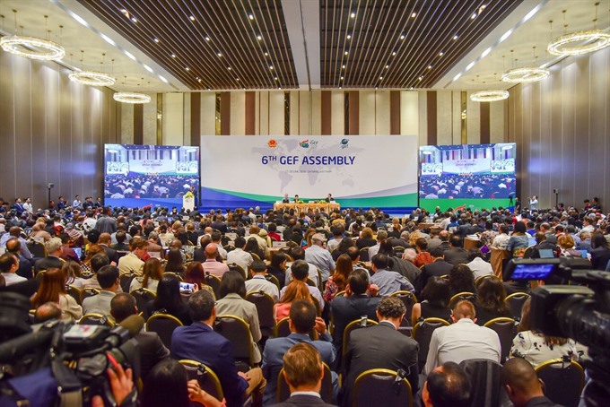 Participants attend the 6th Global Environment Facility (GEF-6) Assembly at Đà Nẵng City’s Ariyana International Convention centre. — VNS Photo Trương Ngọc Thành