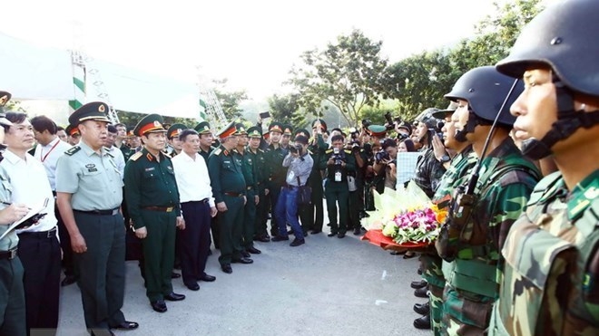 Part of Vietnam - China friendship border defence exchange in 2017 (Photo: VNA)
