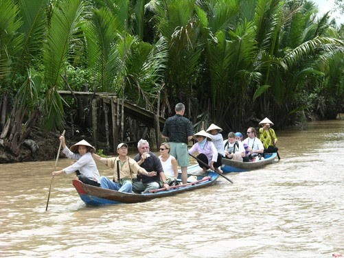 A boat tour in the Mekong Delta 