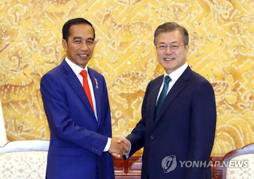 President Moon Jae-in of the Republic of Korea and his Indonesian counterpart Joko Widodo 