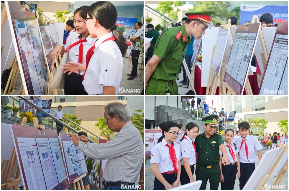 The exhibition is attracting a great deal of attention from the general public, especially pupils from the Hoang Sa Junior High School and historical witnesses who used to live and work in the Hoang Sa Archipelago