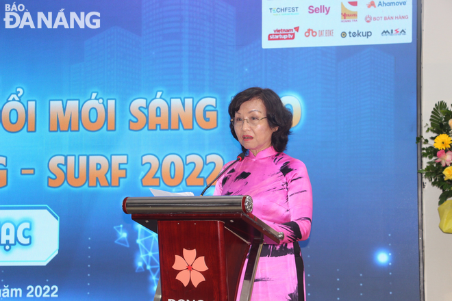 Phó Chủ tịch UBND thành phố Ngô Thị Kim Yến phát biểu khai mạc SURF 2022