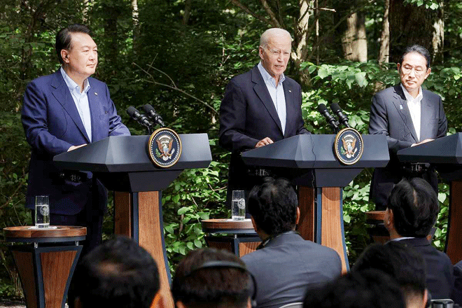 Hợp tác Mỹ - Nhật - Hàn ngày càng tăng cường