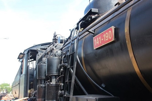 The restored locomotive.